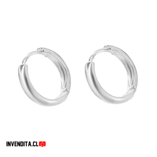 Aros enchapados en plata argollas estilo bote