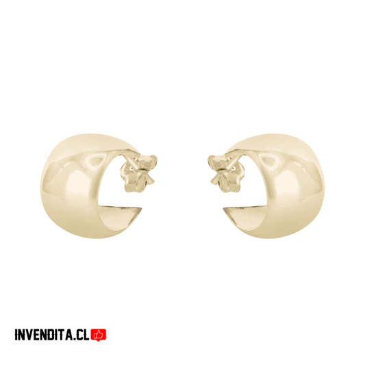 Aros enchapados en oro diseño mini bote