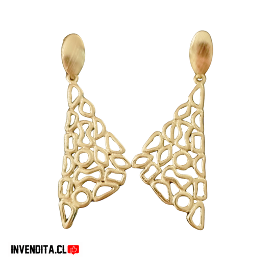 Aros enchapados en oro figuras unidas