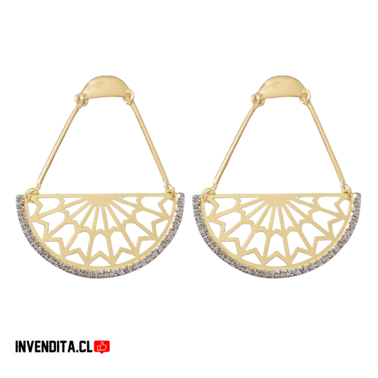 Aros enchapados en oro modelo Estambul