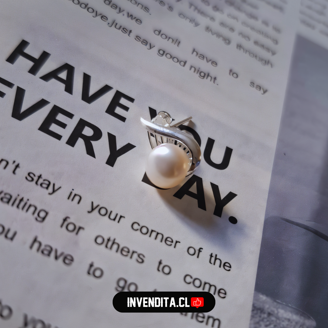 Aros de plata 925 alas con gran perla