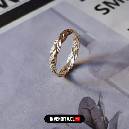 Anillo de plata 925 MIDI diseño trenzado