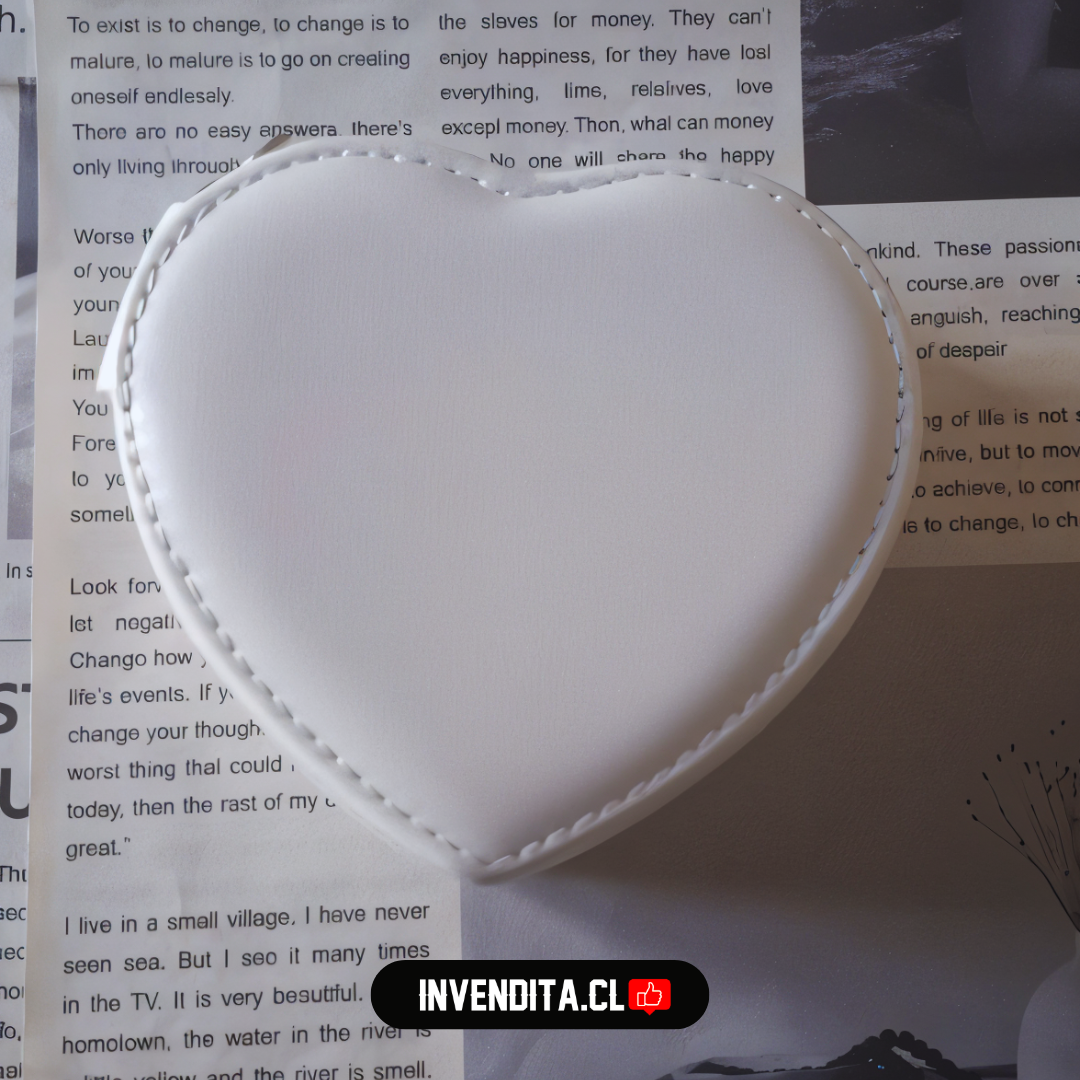 Joyero mixto corazón color blanco