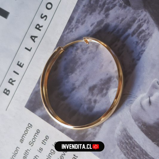 Aros enchapados en oro argollas lisas