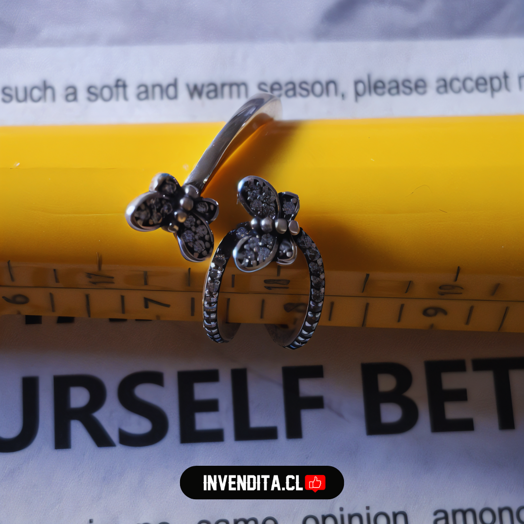 Anillo de Plata 925 mariposas en vuelo