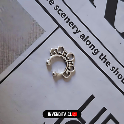 Aros de plata 925 piercing septum estilo bali