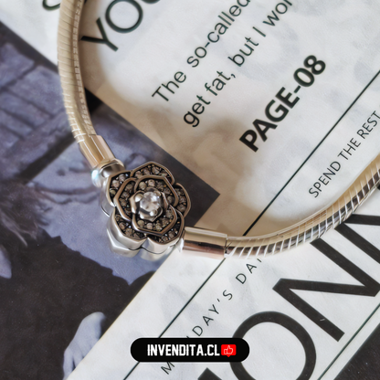 Pulsera estilo pandora diseño floreciendo