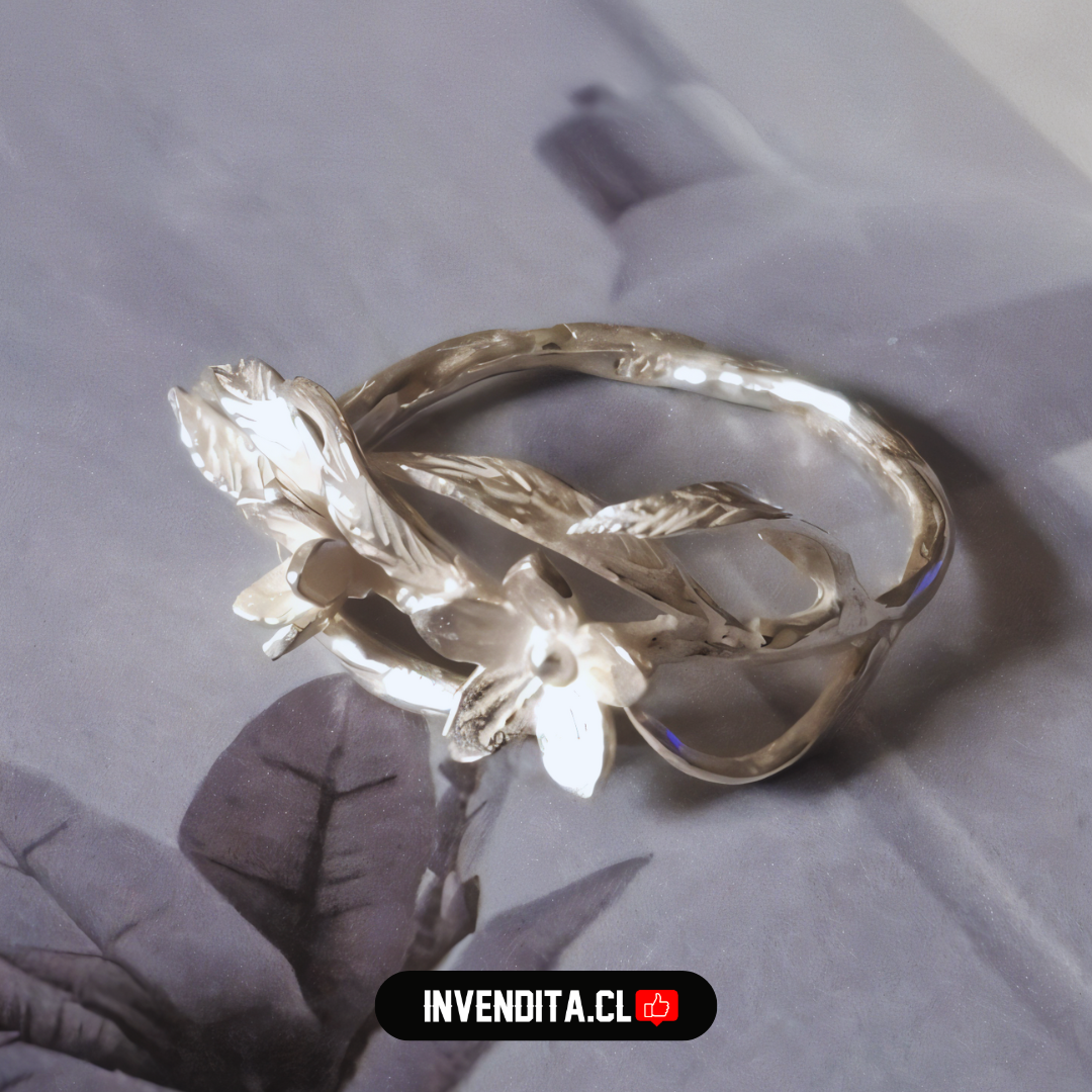 Anillo de Plata 925 dos flores