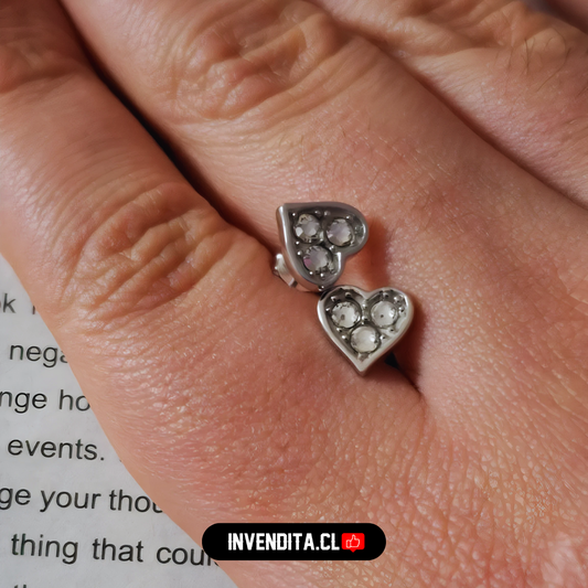 Aros de plata 925 corazón Swarovski elements cristales