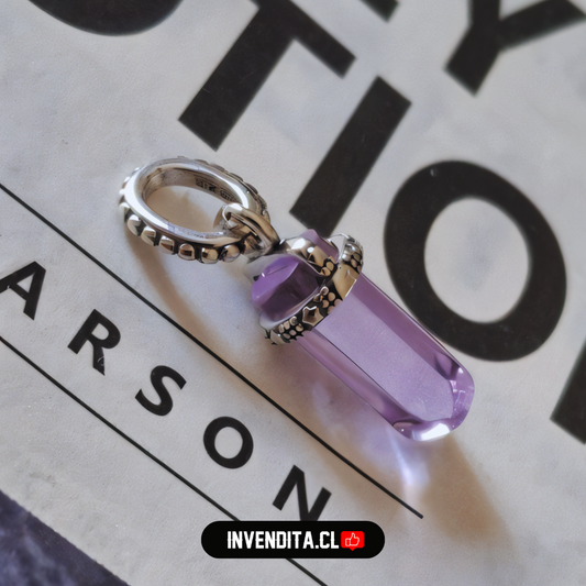 Charm estilo pandora péndulo de cuarzo lila