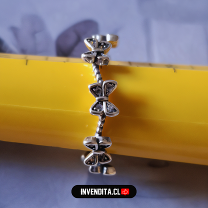 Anillo de Plata 925 camino de mariposas volando