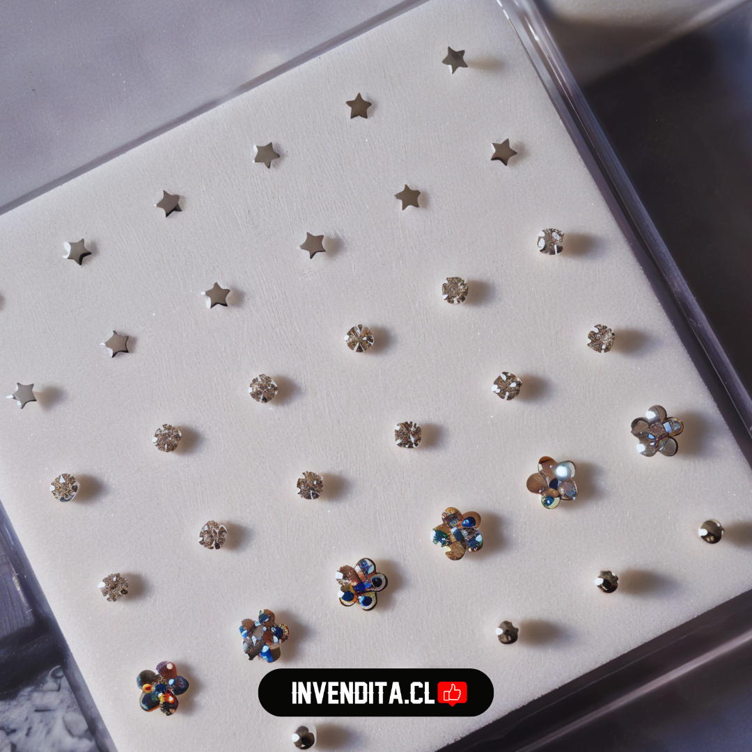 Aros de plata 925 set de piercing de nariz