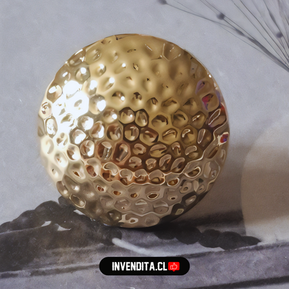 Aros enchapados en oro modelo botón martillado