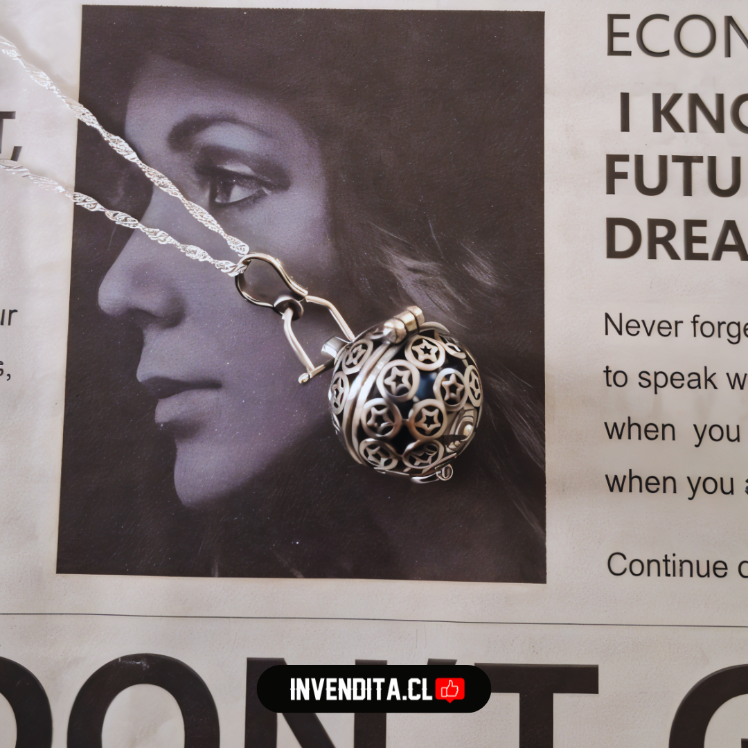 Collar de plata 925 diseño llamador de ángeles y estrellas