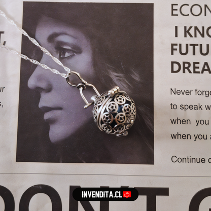 Collar de plata 925 diseño llamador de ángeles y estrellas
