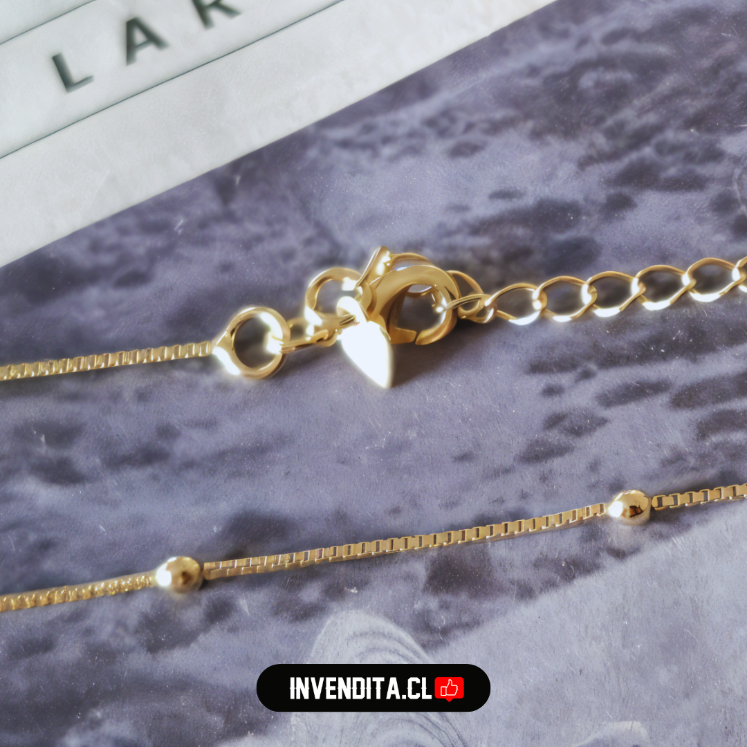 Collar enchapado en oro estilo veneciana