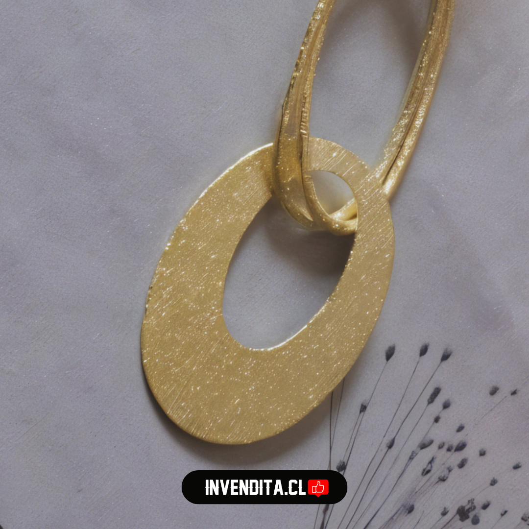 Aros enchapados en oro satinado modelo moderno