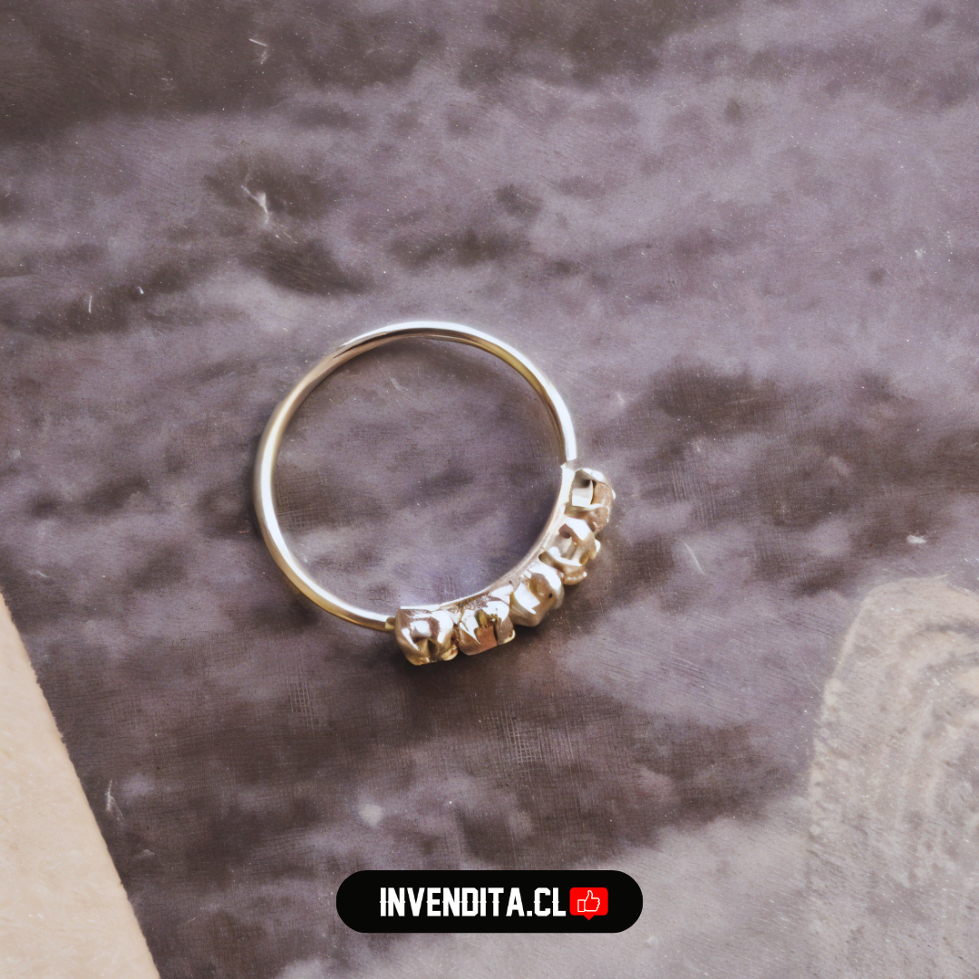 Aros de plata 925 piercing con circones brillantes