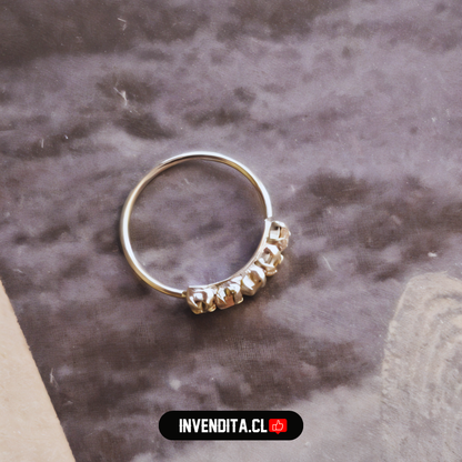 Aros de plata 925 piercing con circones brillantes