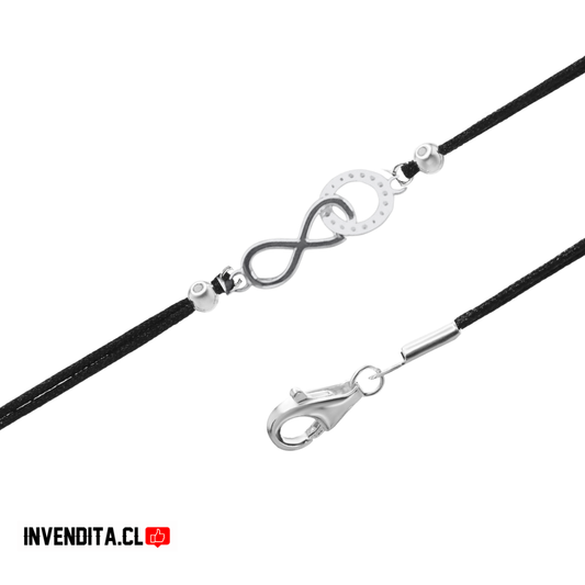 Pulsera enchapada en plata infinito con circulo