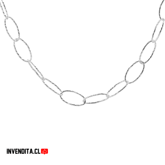 Pulsera de plata 925 eslabones ovalados semi brillante