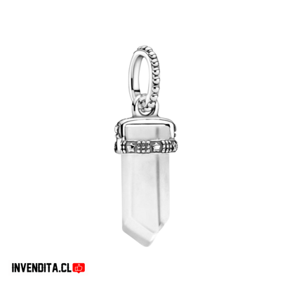 Charm estilo pandora péndulo de cuarzo transparente