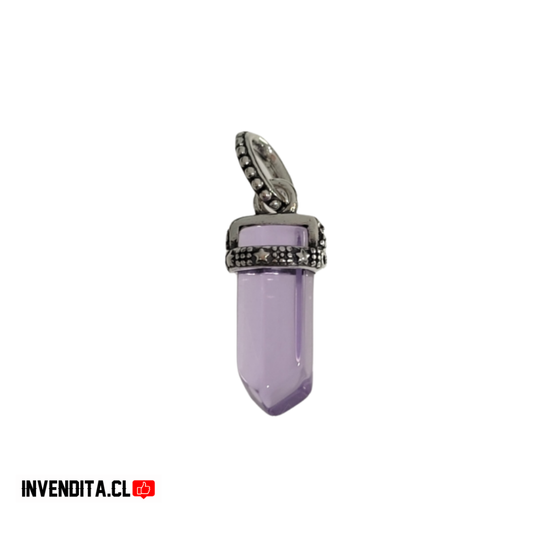 Charm estilo pandora péndulo de cuarzo lila