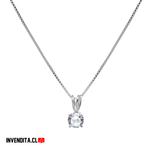 Collar de plata 925 delicado punto de luz