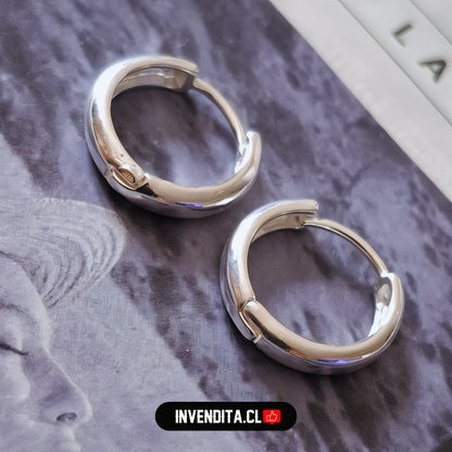Aros enchapados en plata argollas estilo bote