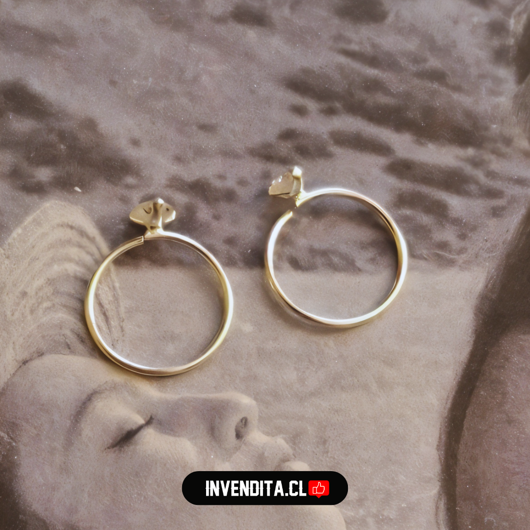 Aros de plata 925 piercing circón corazón