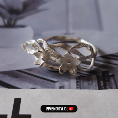 Anillo de Plata 925 dos flores