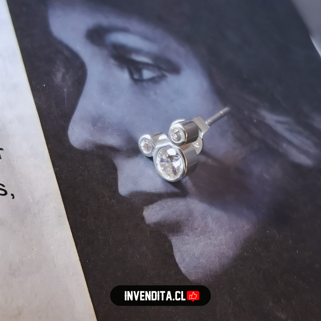 Aros de plata 925 diseño Mickey Mouse de circones