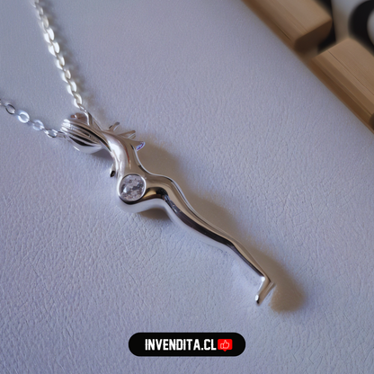 Collar de plata 925 embarazada con circón