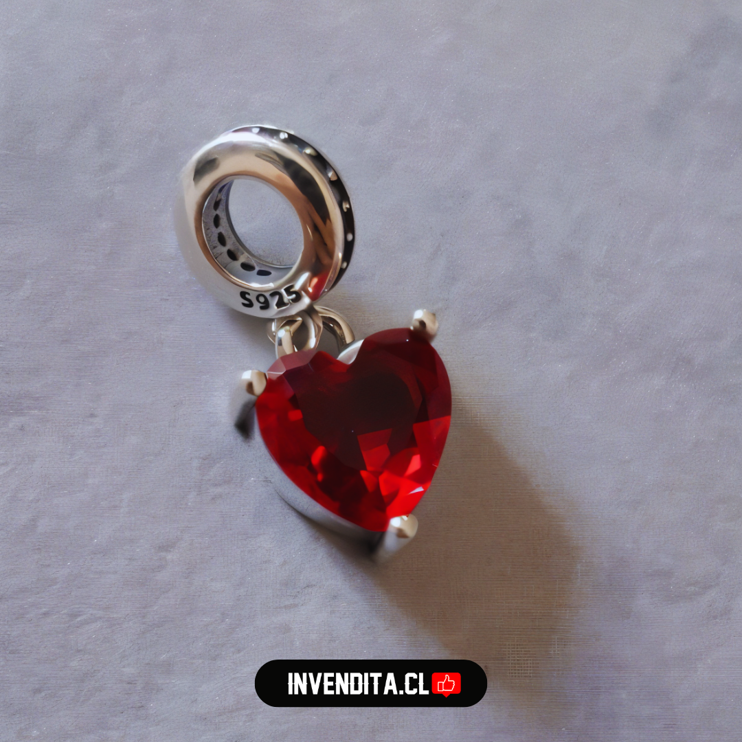 Charm estilo pandora estilo corazón