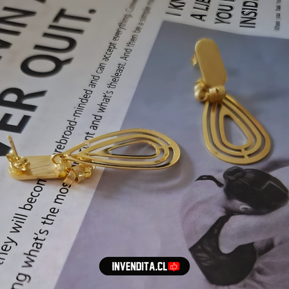 Aros enchapados en oro argollas diseño amoato
