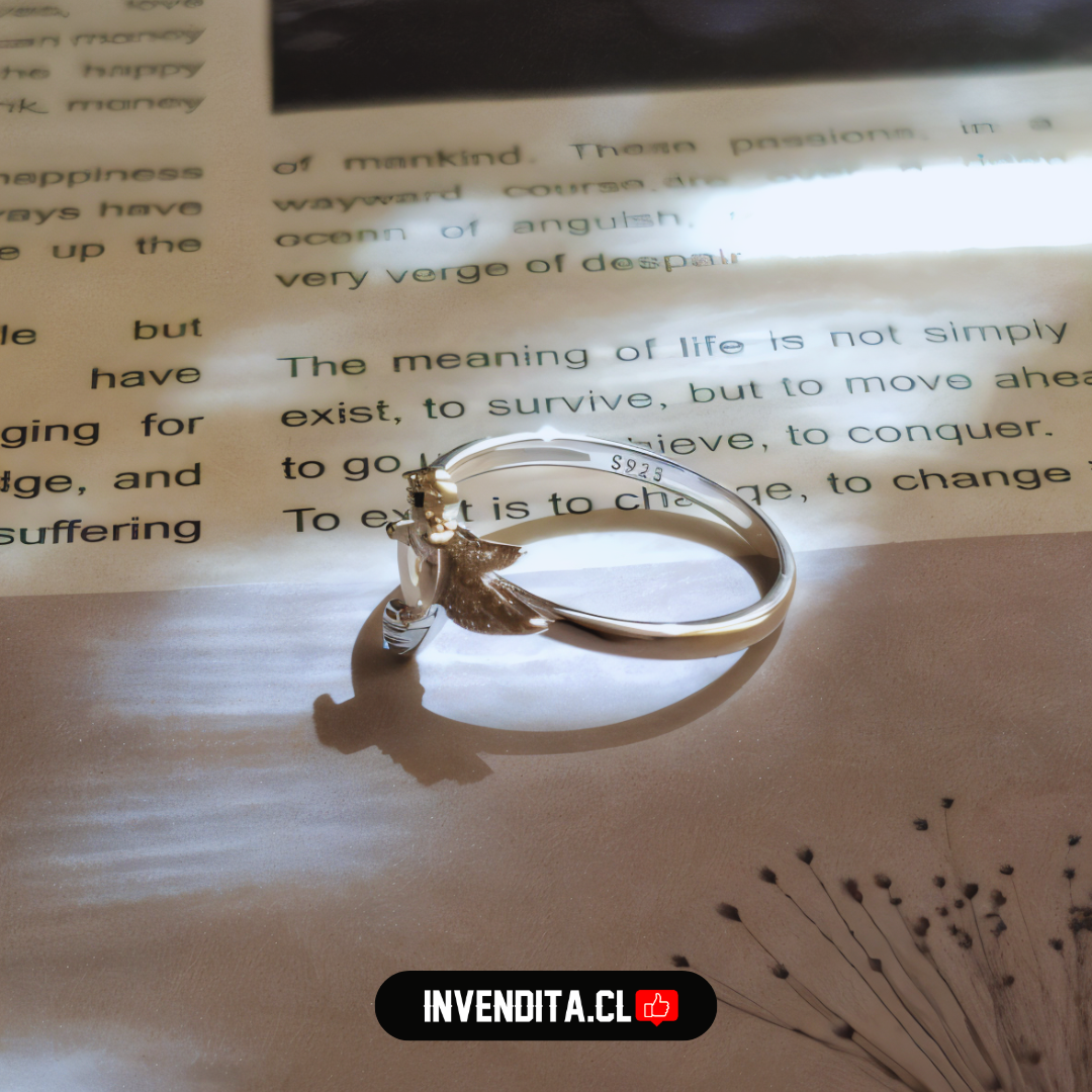 Anillo de plata 925 colibrí de circón