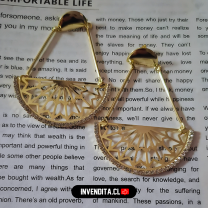 Aros enchapados en oro modelo Estambul