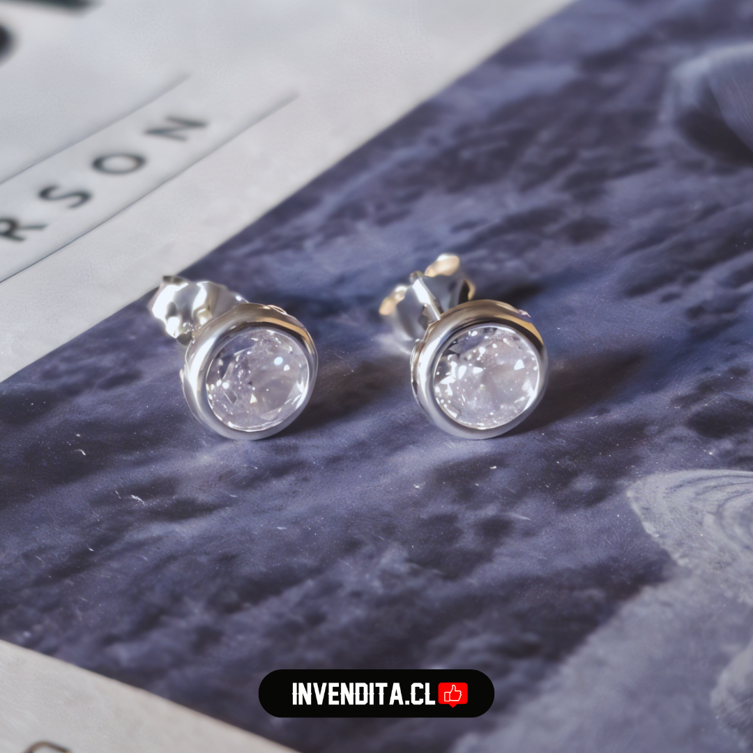 Aros de plata 925 punto de luz