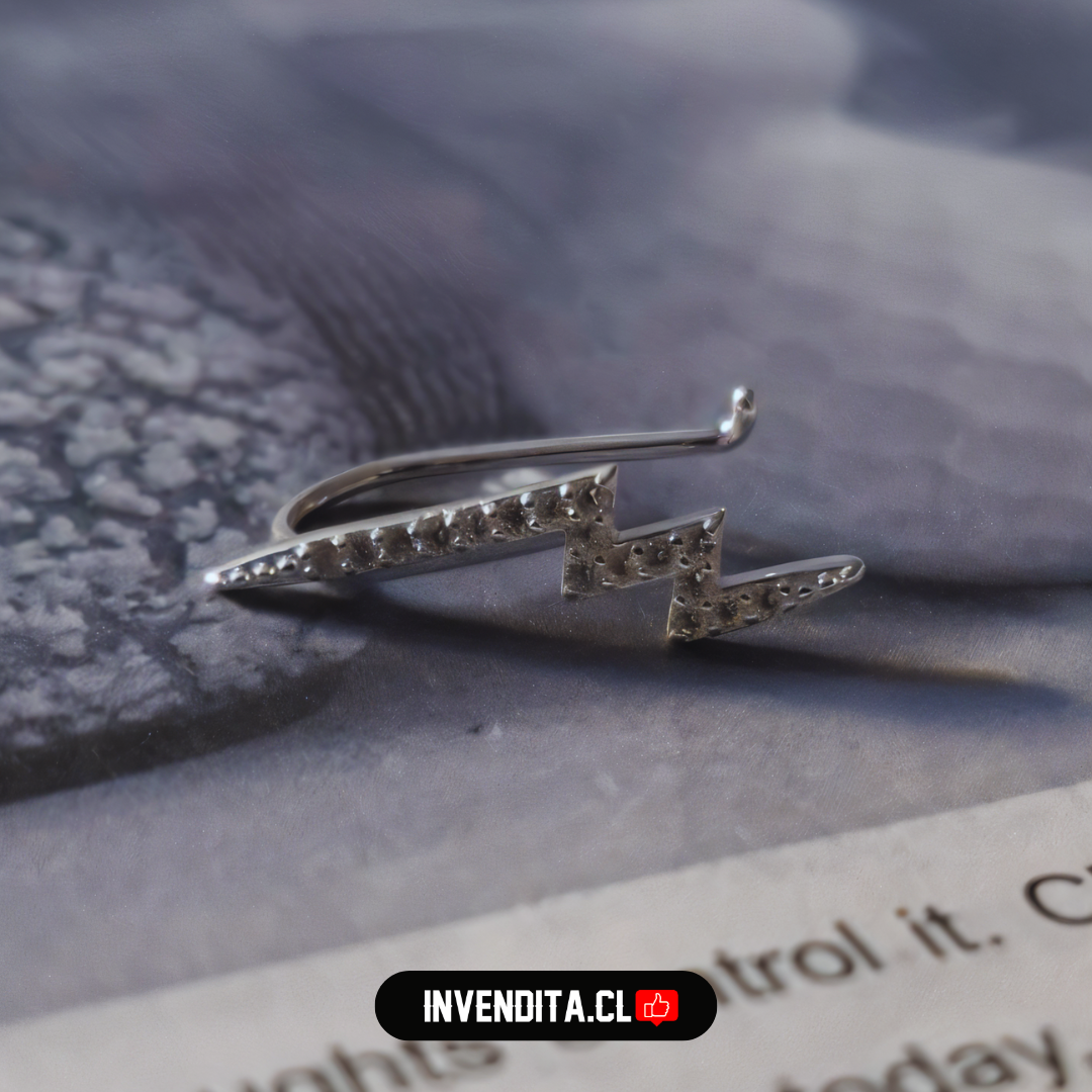 Aros de plata 925 rayo tipo trepador micro circón