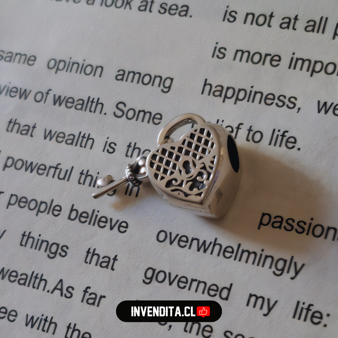 Charm estilo pandora corazón con llave