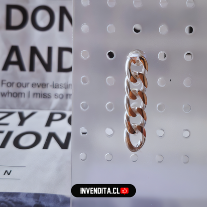 Aros enchapados en plata diseño cadena groumet