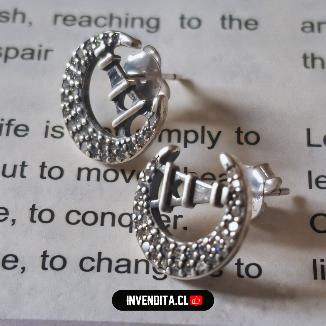 Aros de plata 925 torre Eiffel Di Luna circones