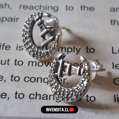 Aros de plata 925 torre Eiffel Di Luna circones