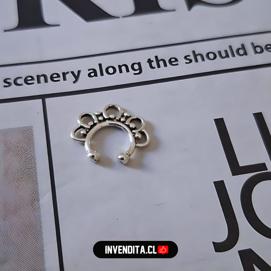 Aros de plata 925 piercing septum estilo bali
