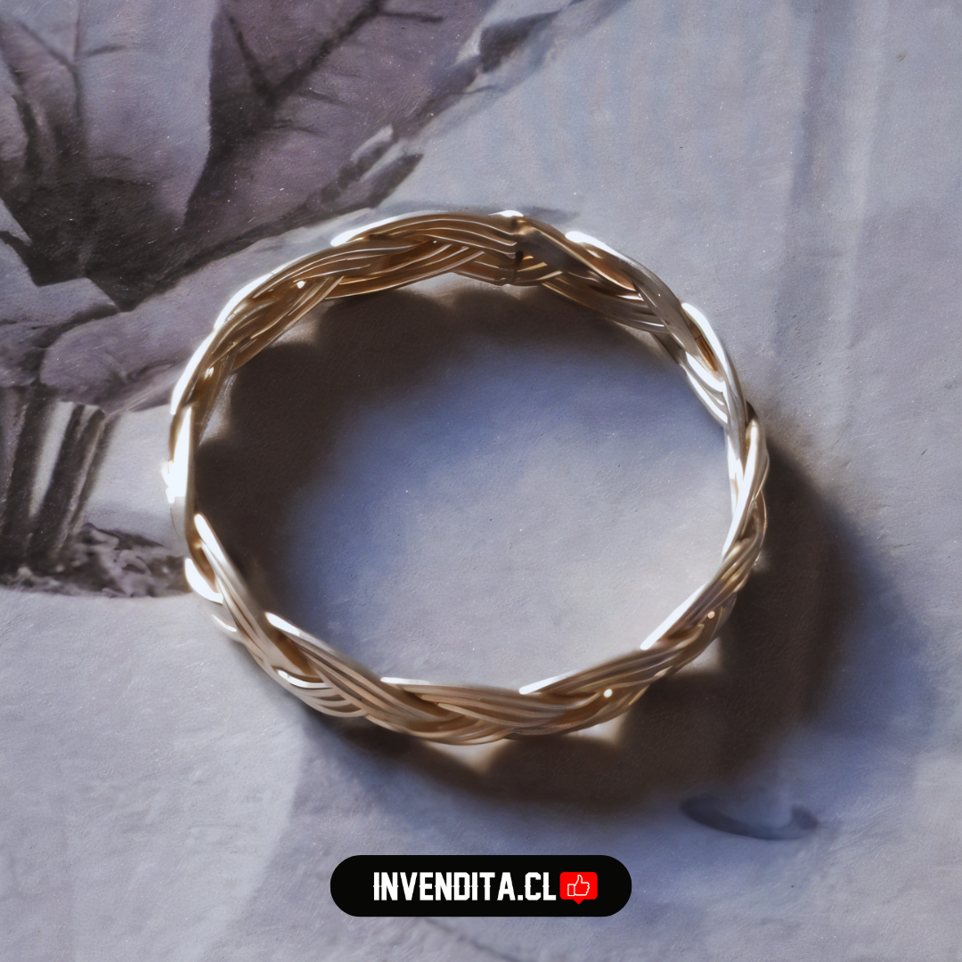 Anillo de plata 925 MIDI diseño trenzado