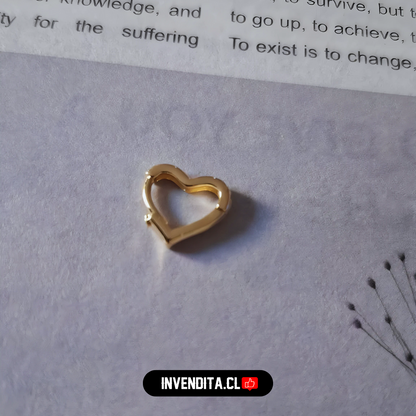 Aros enchapados en oro argollas corazón