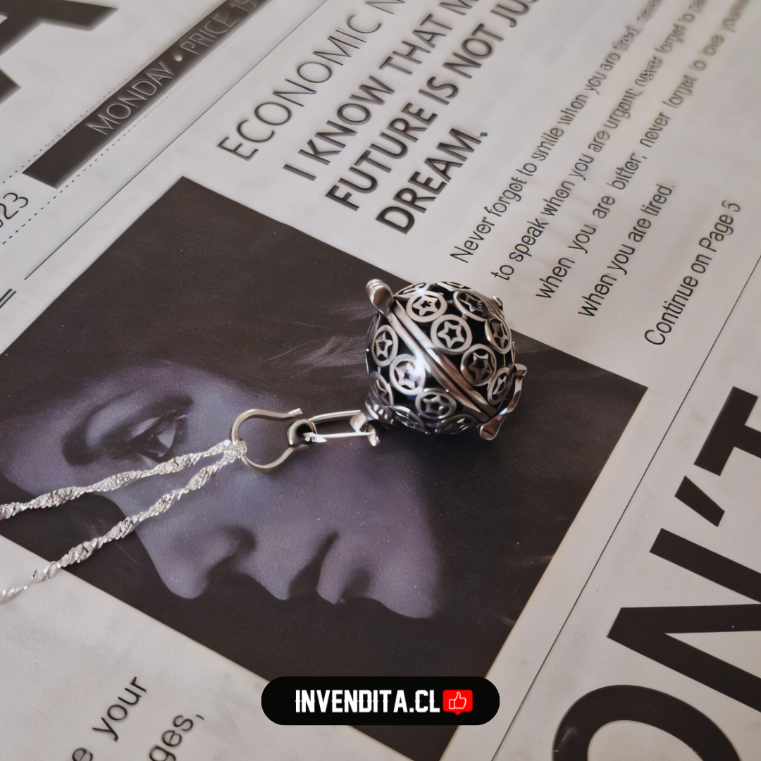Collar de plata 925 diseño llamador de ángeles y estrellas