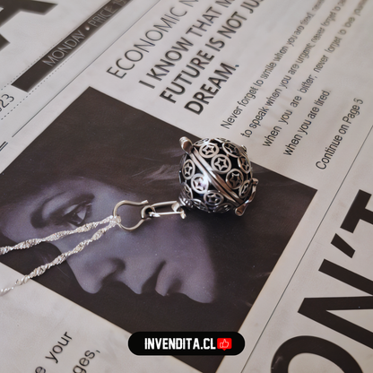 Collar de plata 925 diseño llamador de ángeles y estrellas