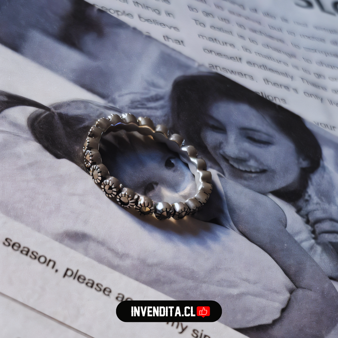 Anillo de plata 925 camino de circones
