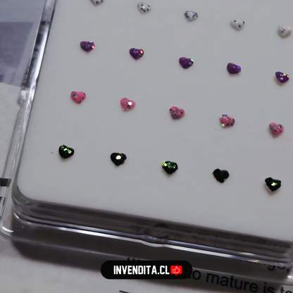 Aros de Plata 925 piercing corazón para nariz